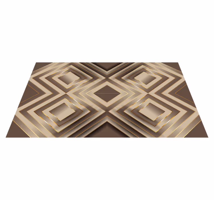 Alfombra vinílica cocina elegante composición geométrica - TenVinilo