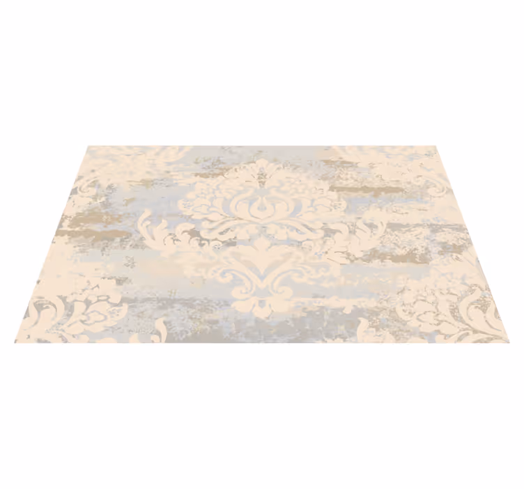 Alfombra vinilo mosaico color crema estampado - TenVinilo
