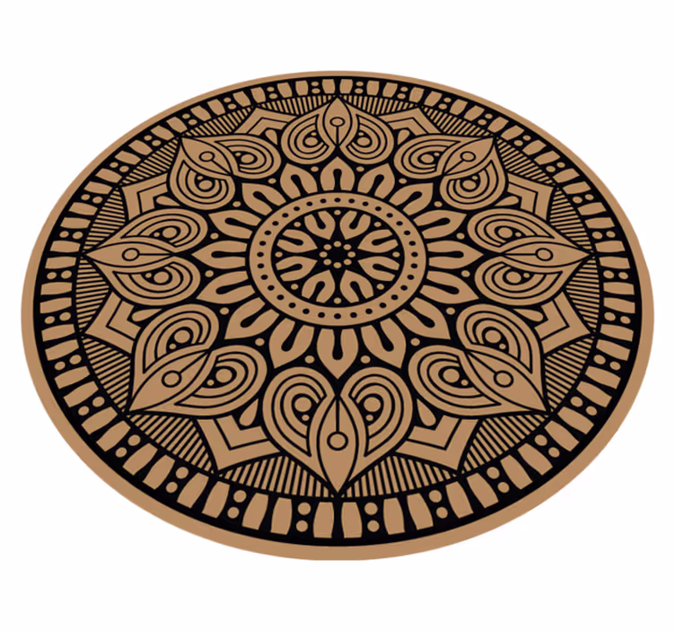 Alfombra vinílica mandala diseño sofisticado - TenVinilo