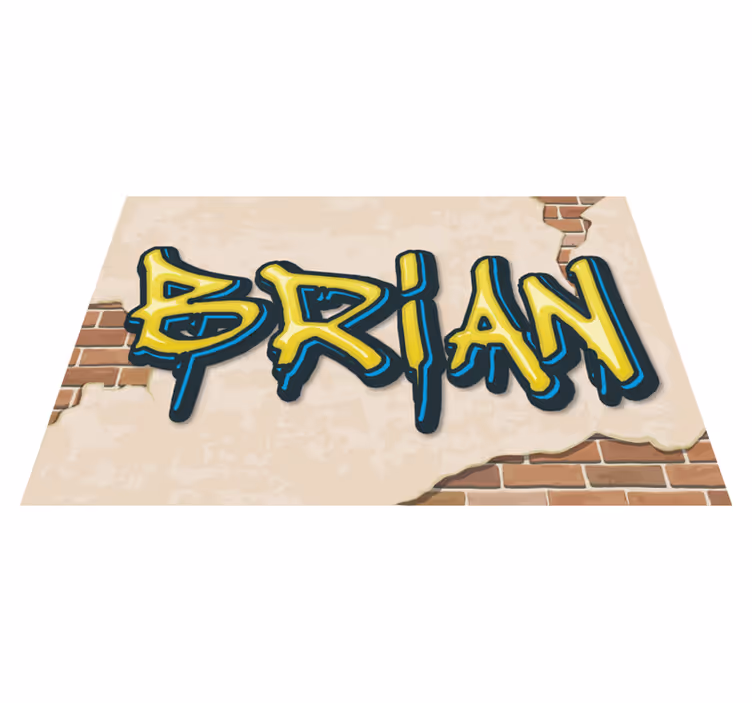 Alfombras vinílicas juvenils nombre del estilo de graffiti - TenVinilo