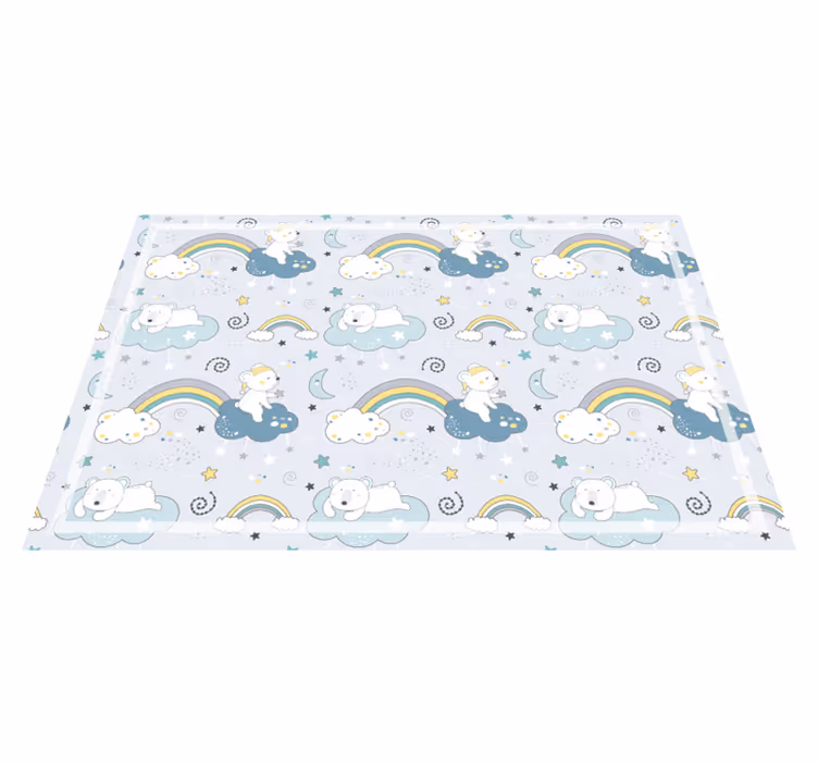 Alfombra de vinilo infantil ensoñación nublada - TenVinilo