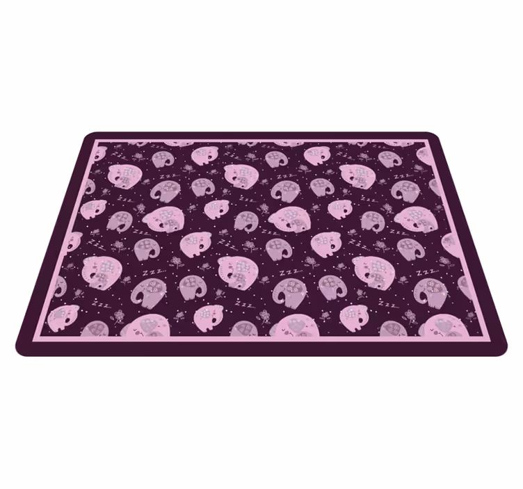 Alfombra de vinilo infantil dulces sueños de elefante - TenVinilo