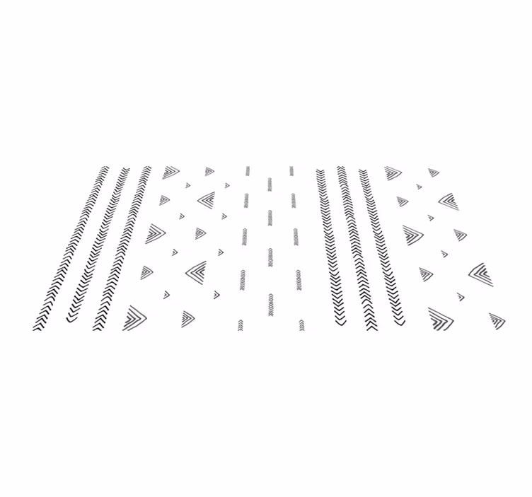 Alfombra vinilo pasillo rayas nórdicas blanco y negro - TenVinilo