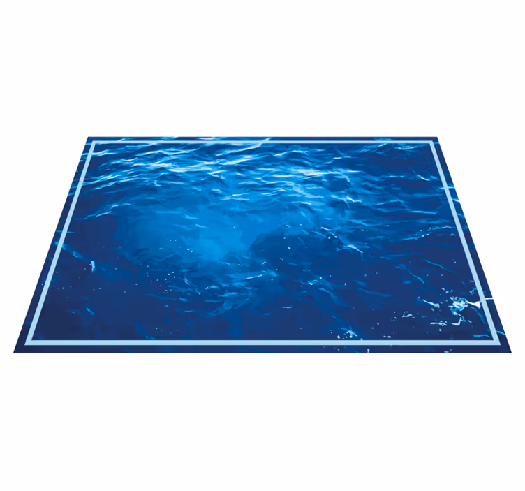 Alfombra vinílica textura olas oceánicas realistas - TenVinilo
