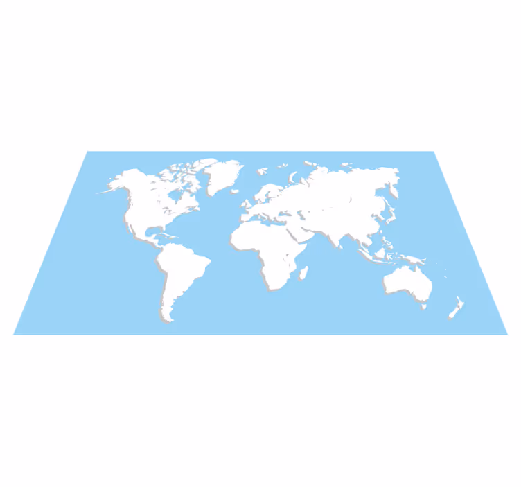 Alfombra de vinilo mapamundi mapa mundial - TenVinilo