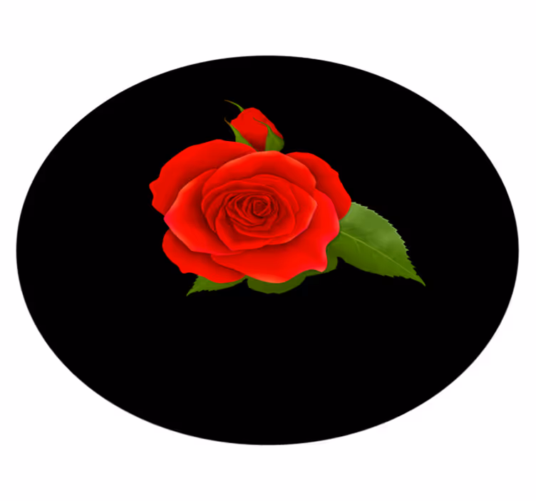 Alfombra vinílica flores delicia de rosa roja - TenVinilo