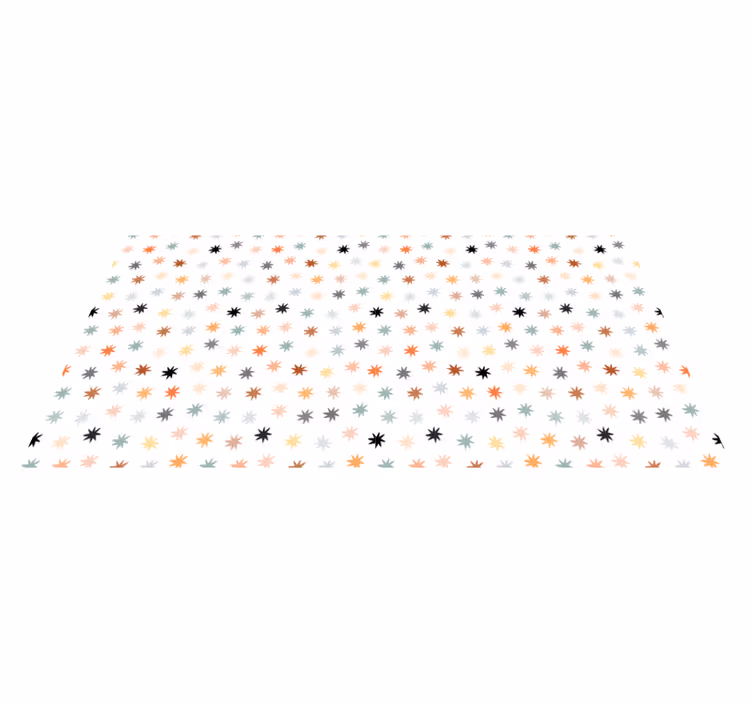 Alfombra vinílica de estrellas patrón estrellado colorido - TenVinilo
