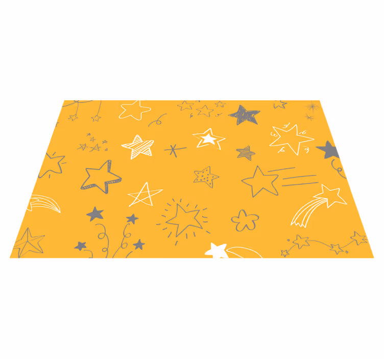 Alfombra vinílica de estrellas patrones de noche estrellada - TenVinilo