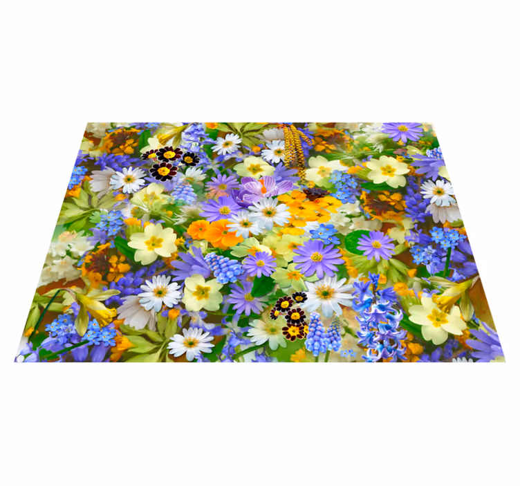 Alfombra vinílica flores concepto de flor vivaz - TenVinilo