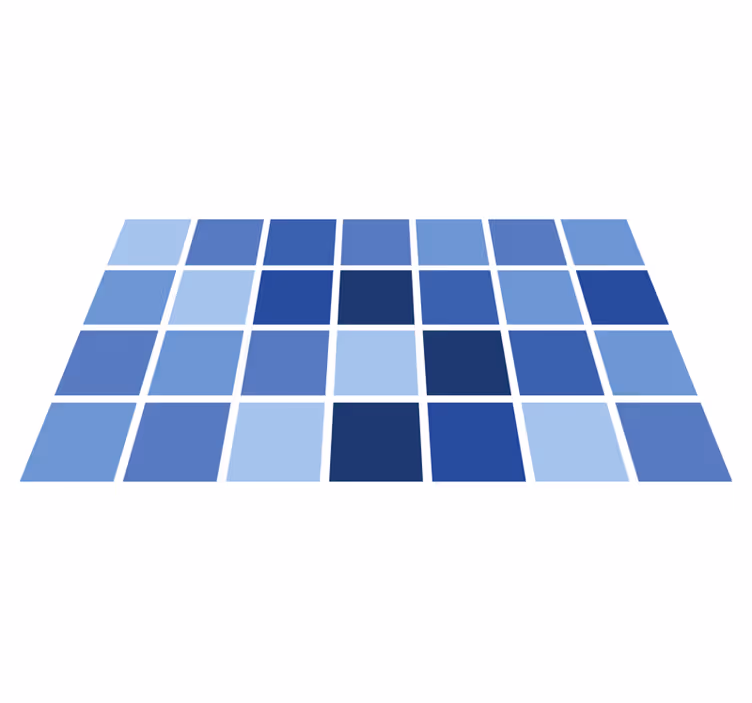 Alfombras de vinilo de azulejos Azulejos de tonos azules - TenVinilo