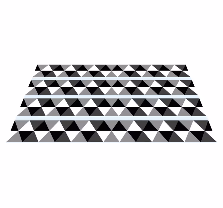 Alfombra de vinilo geométrica patrón de triángulo gris - TenVinilo