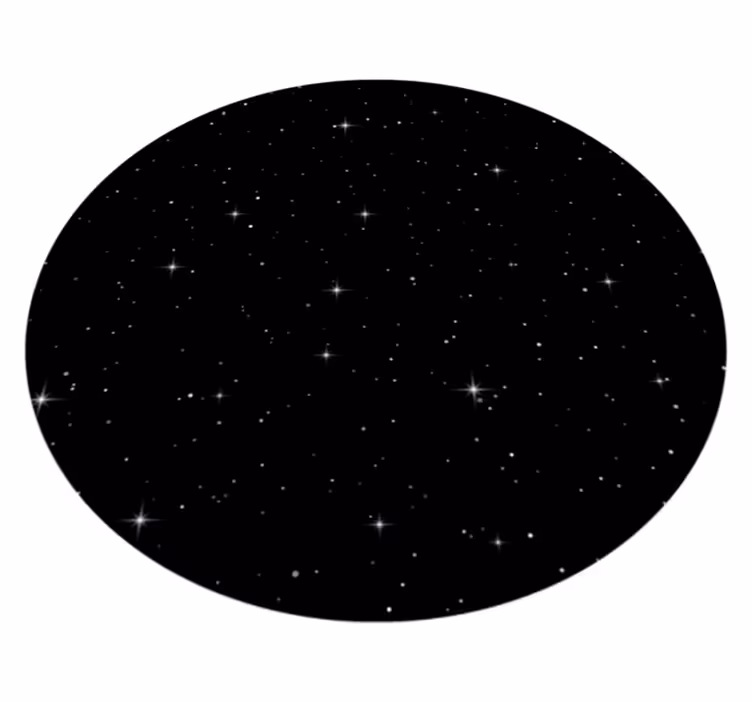 Alfombra vinílica dormitorio Universo oscuro con estrellas - TenVinilo