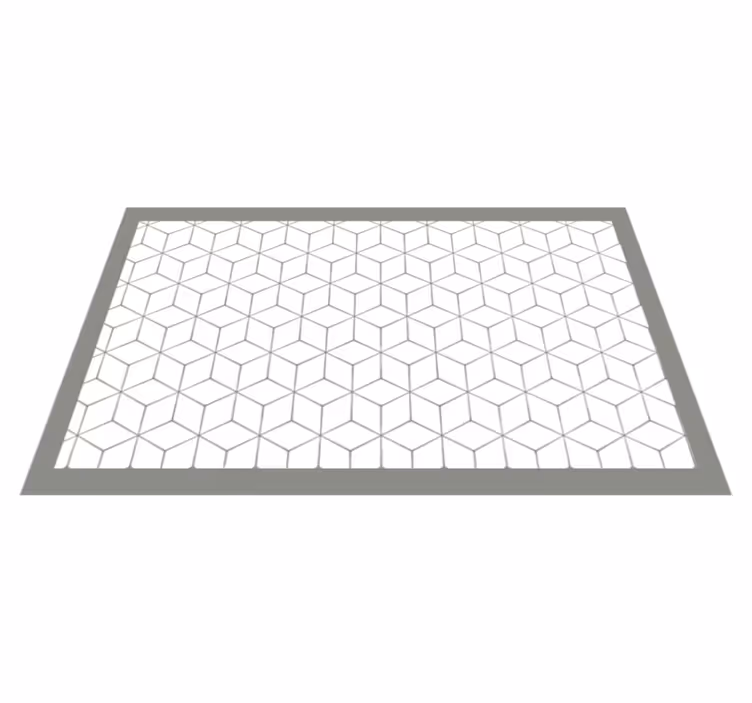 Alfombra de vinilo geométrica diseño hexagonal - TenVinilo