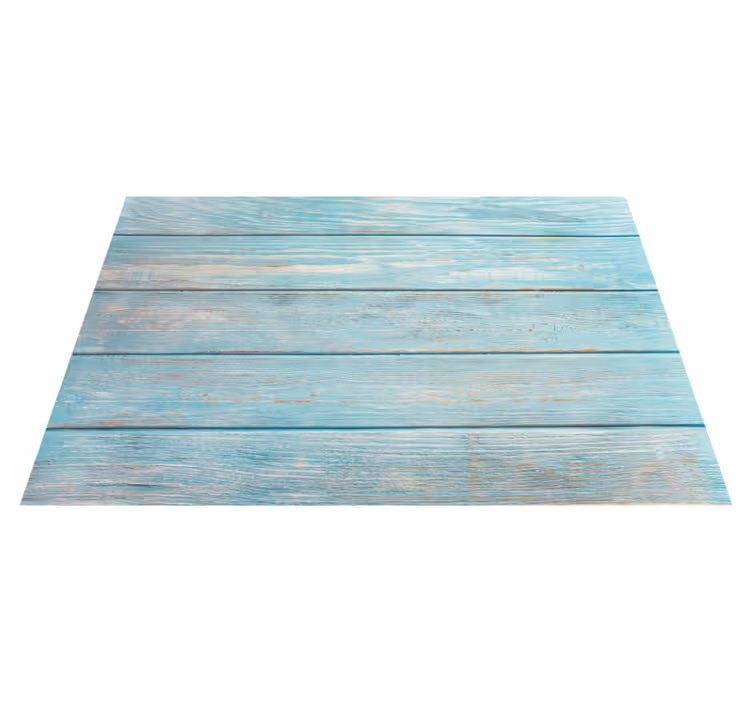 Alfombra vinílica baño paneles aqua desgastados - TenVinilo