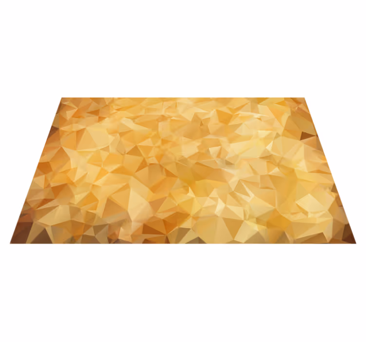 Alfombra de vinilo geométrica patrón dorado - TenVinilo