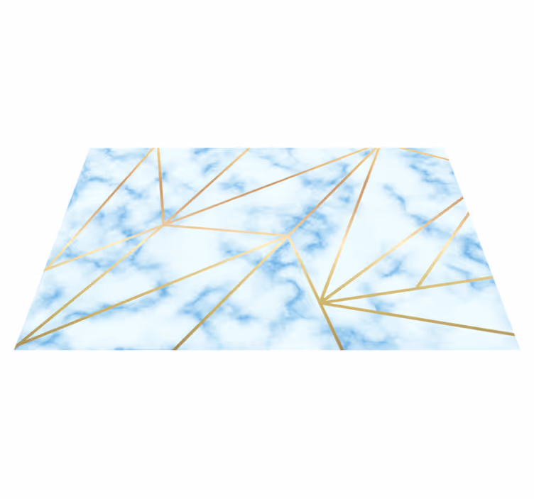 Alfombra vinílica efecto mármol elegante motivo geométrico - TenVinilo