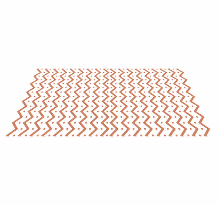 Alfombra de vinilo geométrica zigzag y puntos - TenVinilo