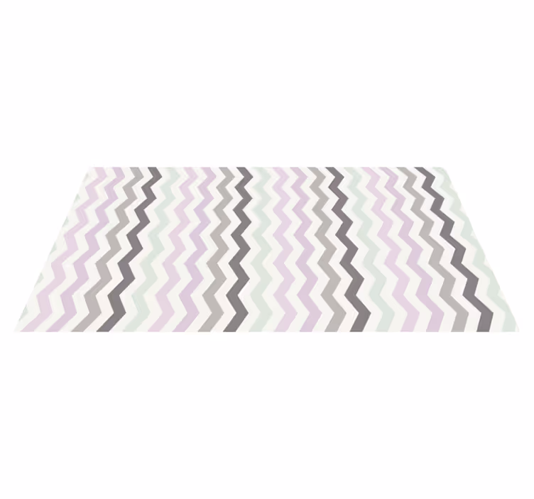 Alfombra de vinilo geométrica ondas nórdicas zigzag - TenVinilo