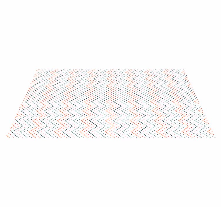 Alfombra vinílica étnica patrón de color en zigzag - TenVinilo