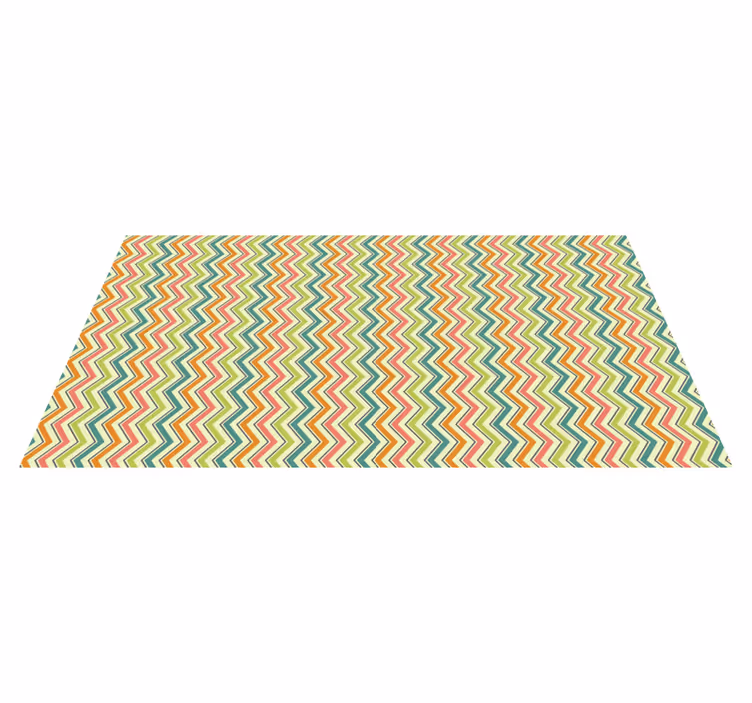 Alfombra de vinilo geométrica motivo de zigzag de chevron - TenVinilo