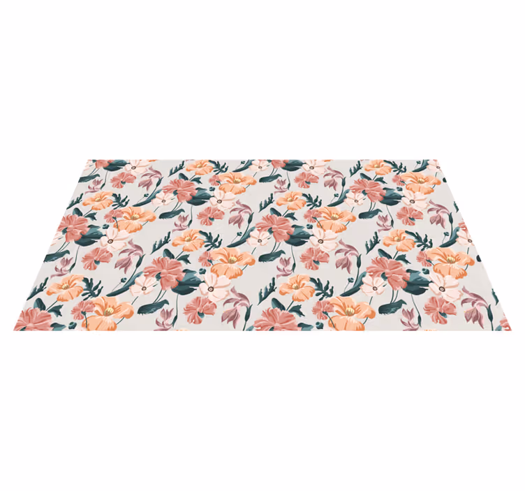 Alfombra vinílica flores alegría botánica - TenVinilo