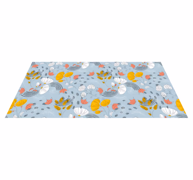 Alfombra vinílica flores Delicado patrón de flores - TenVinilo
