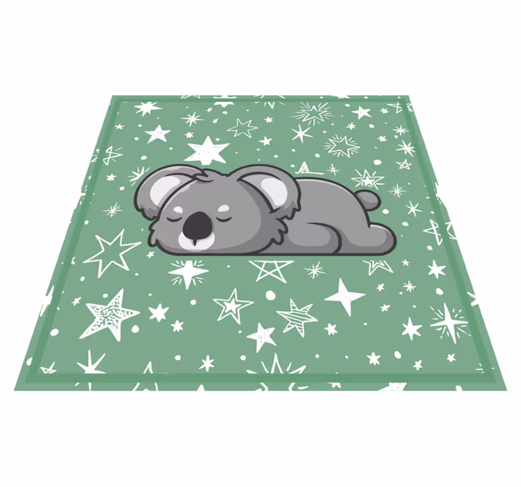 Alfombra de vinilo infantil estrellas koala dormidas - TenVinilo