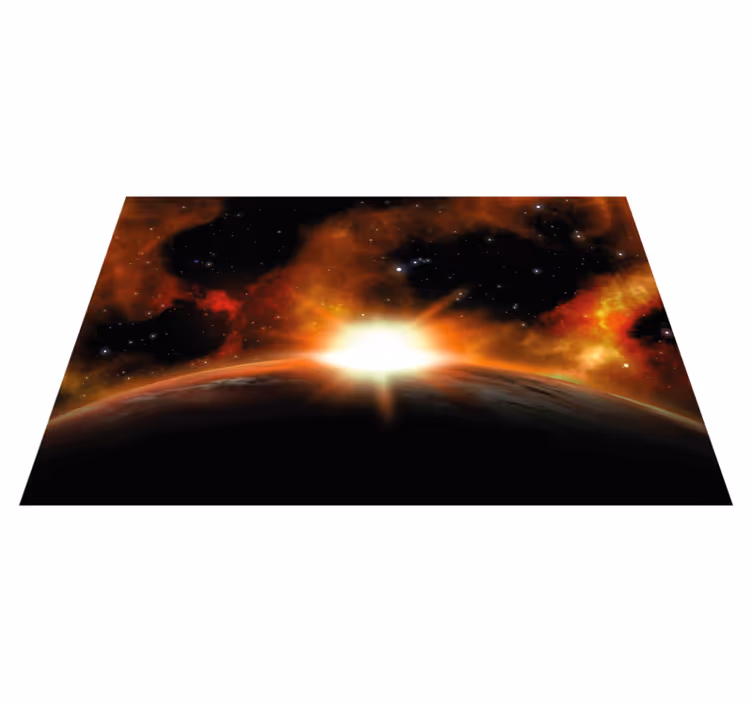 Alfombra vinílica de estrellas resplandor celestial - TenVinilo