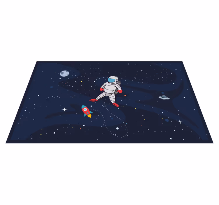 Alfombra vinílica de estrellas viaje celestial - TenVinilo