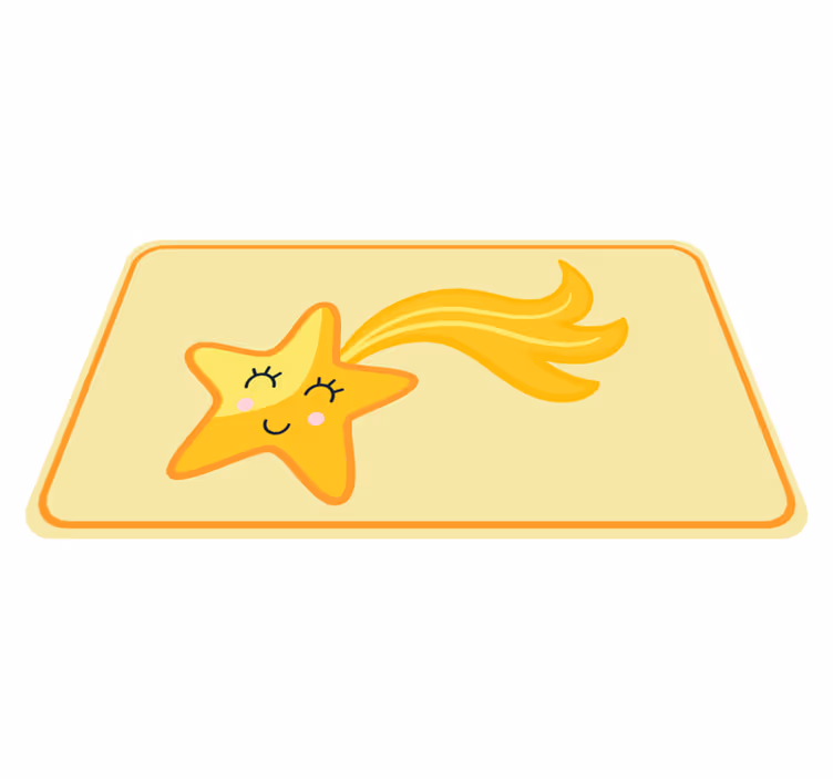 Alfombra de vinilo infantil diseño de estrella alegre - TenVinilo