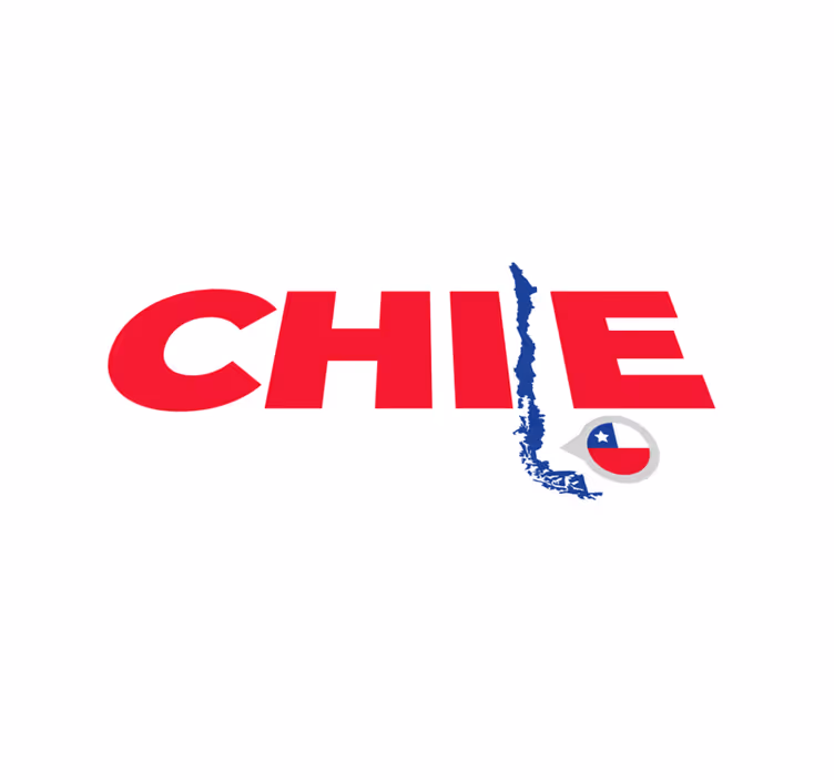 Alfombra vinílica frase mapa de chile - TenVinilo