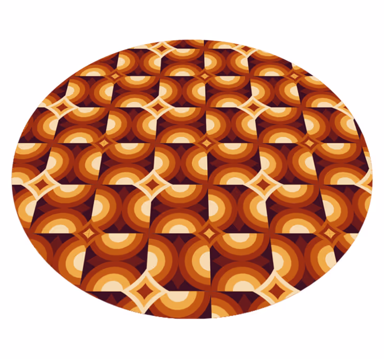 Alfombra de vinilo geométrica patrón de círculo vibrante - TenVinilo
