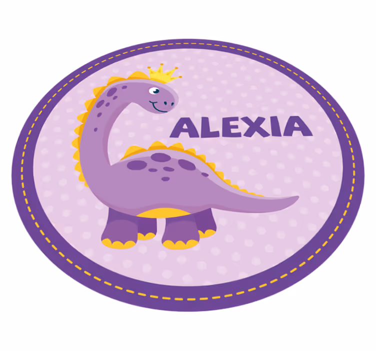 Alfombra vinílica personalizable arte de dinosaurios - TenVinilo