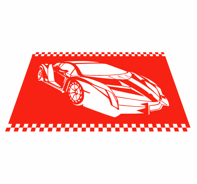 Alfombras vinílicas juvenils tema de coche de carreras - TenVinilo