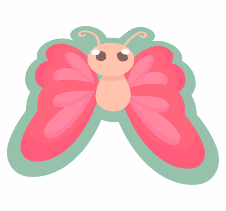 Alfombra de vinilo infantil fantasía de mariposa brillante - TenVinilo