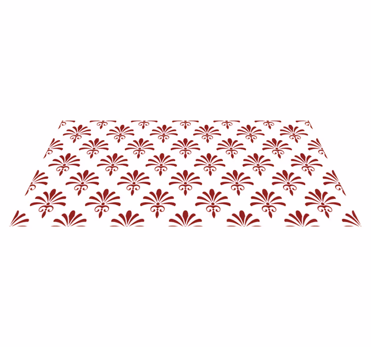 Alfombras vinílicas modernas estampado floral rojo - TenVinilo