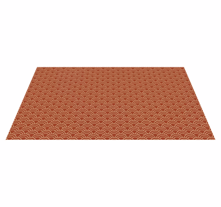 Alfombra de vinilo geométrica patrón de onda curva - TenVinilo