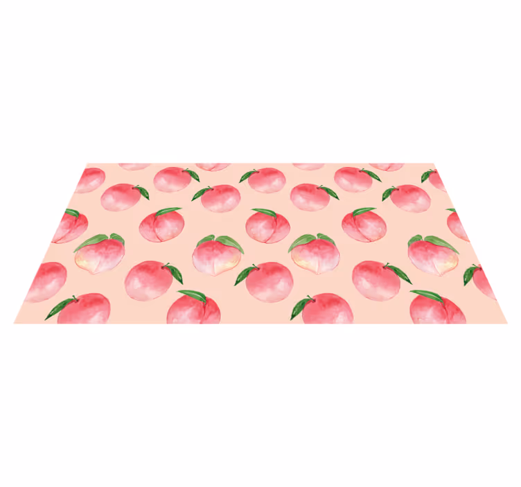 Alfombra vinílica cocina patrón de flor de durazno - TenVinilo