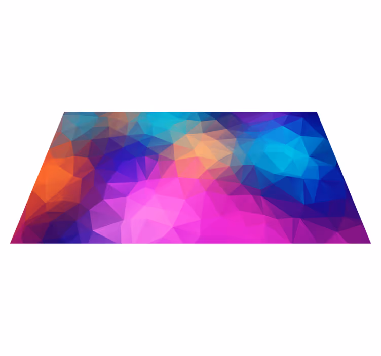 Alfombra de vinilo geométrica fusión colorida - TenVinilo