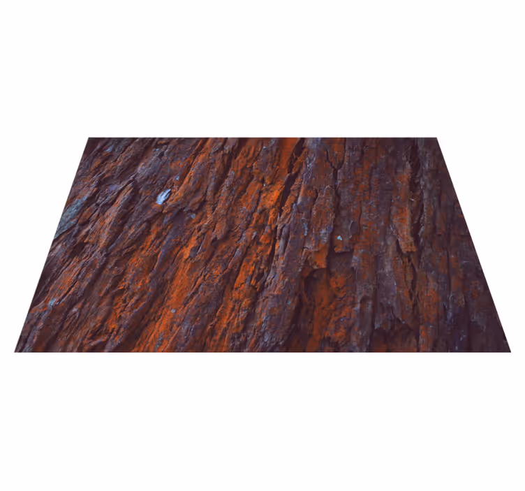 Alfombra vinílica textura madera corteza rústica - TenVinilo