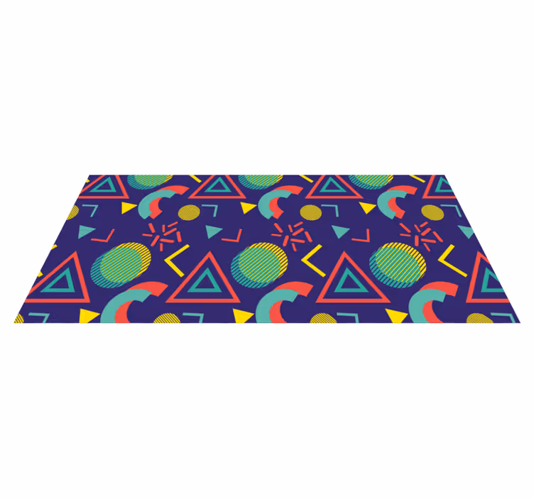 Alfombra de vinilo geométrica motivos geométricos vivos - TenVinilo