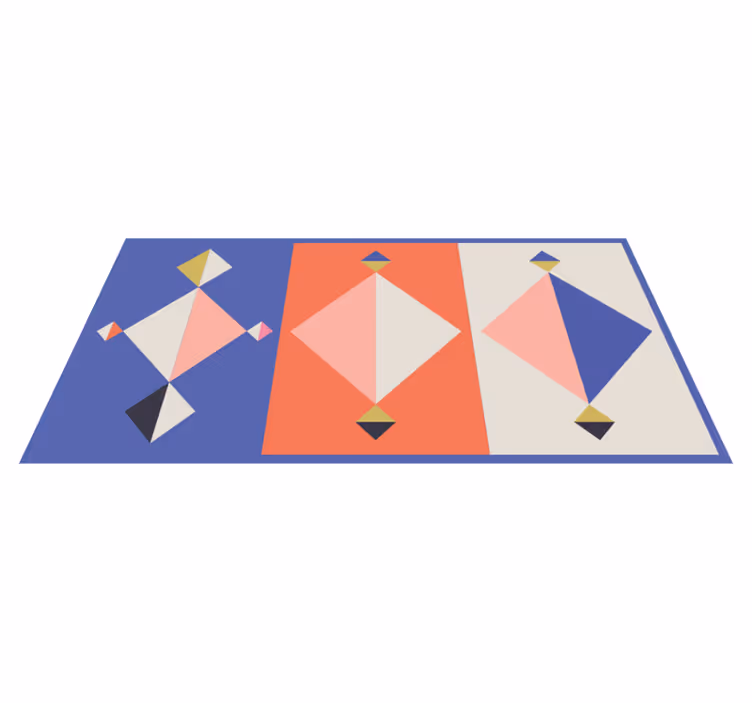 Alfombra de vinilo geométrica Arte de patrón geométrico - TenVinilo