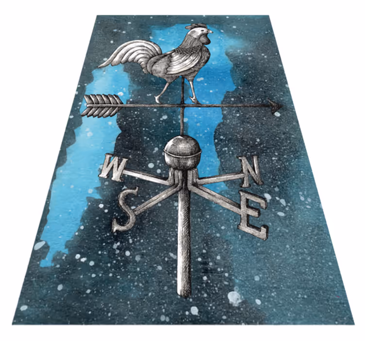 Alfombras vinílicas juvenils gallo de veleta - TenVinilo