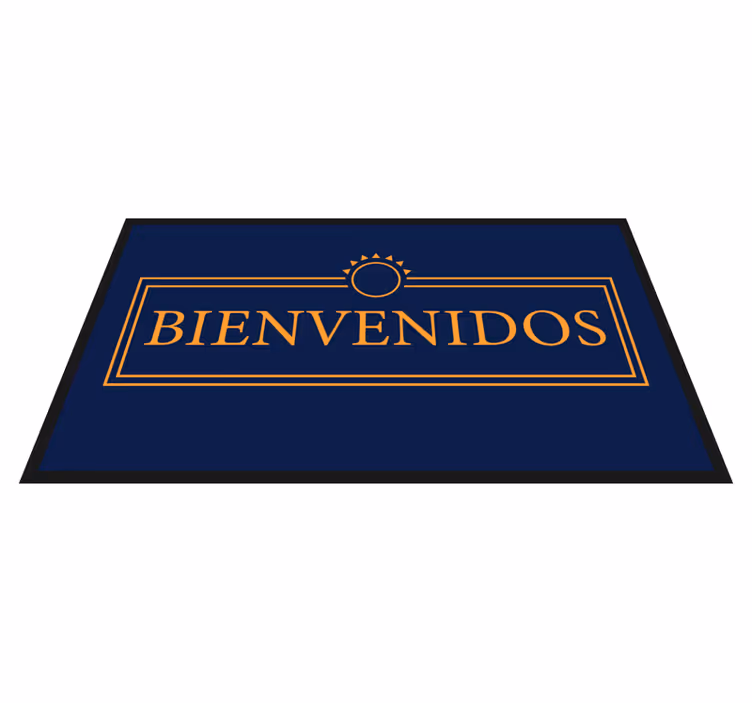 Alfombras vinílicas modernas mensaje de saludo - TenVinilo