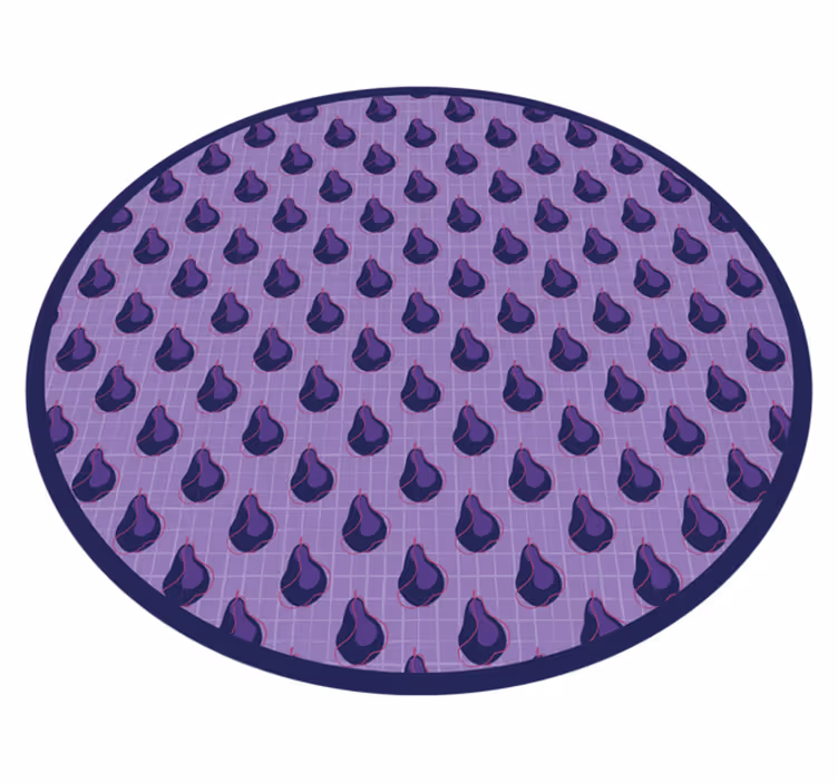 Alfombra vinílica cocina patrón de gotas moradas - TenVinilo