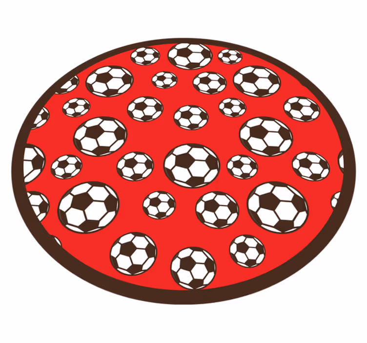 Alfombra vinílica de juegos infantil balón de fútbol - TenVinilo