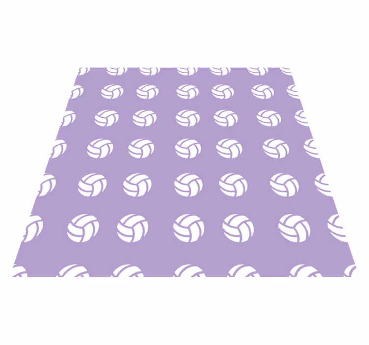 Alfombra vinílica de juegos infantil diseño voleibol morado - TenVinilo