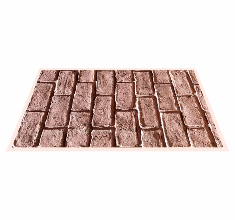 Alfombra vinílica textura piedra patrón ladrillo rústico - TenVinilo