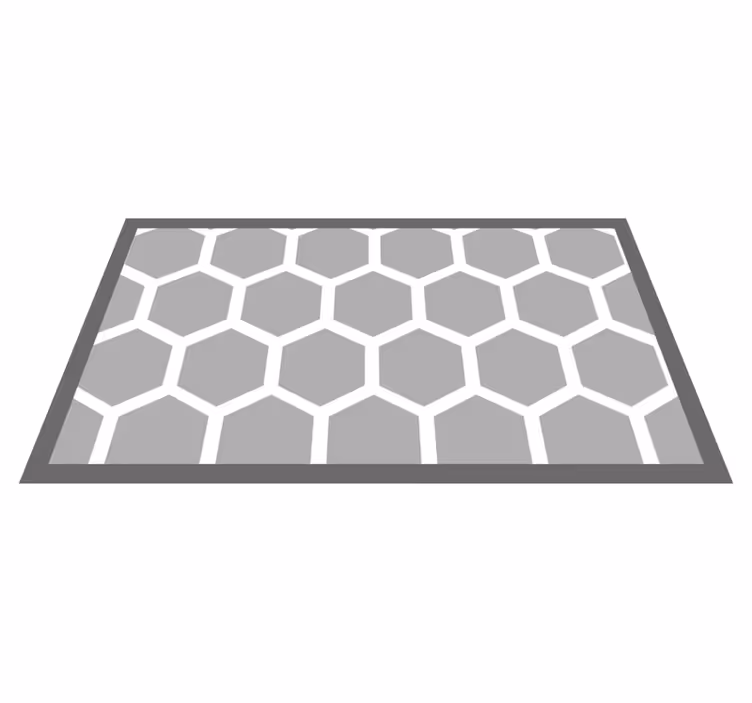 Alfombra de vinilo geométrica configuración hexagonal - TenVinilo