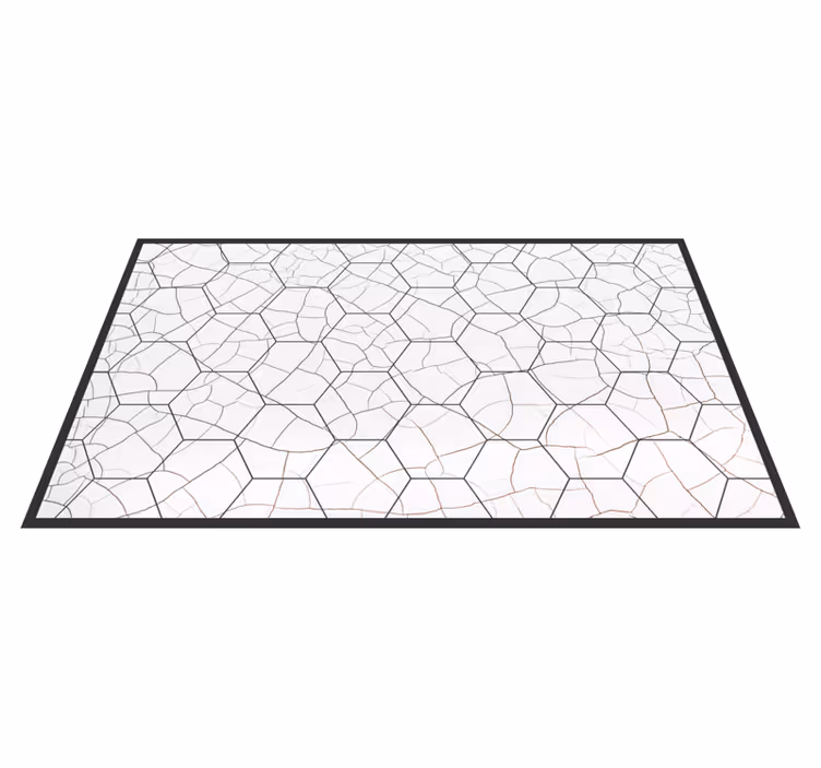 Alfombra de vinilo geométrica patrón de piedra agrietada - TenVinilo